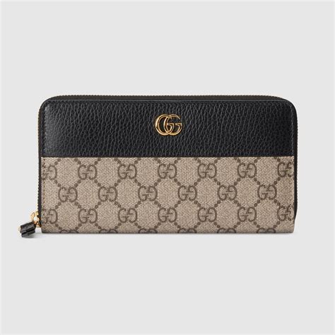 gucci gucci small zip-around wallet black|Gucci marmont zip around wallet.